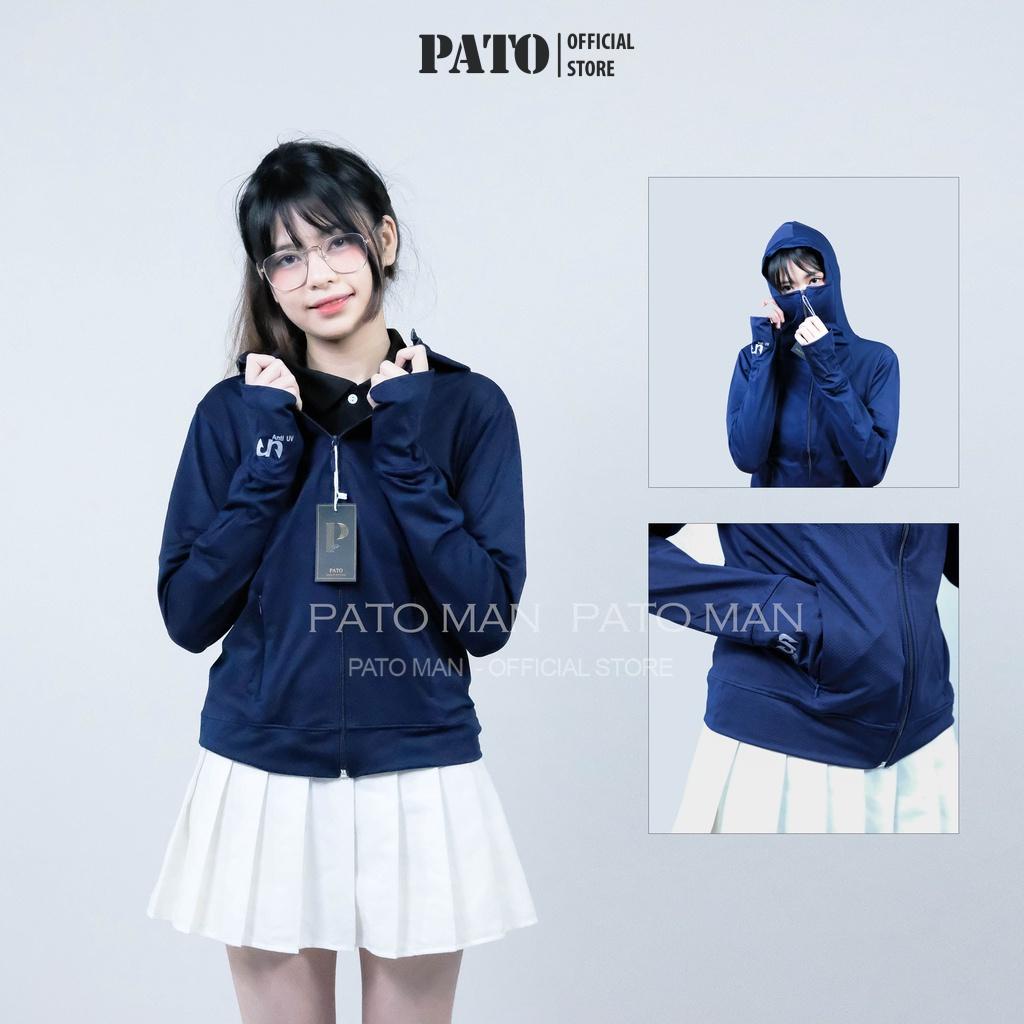 Áo khoác nữ chống nắng loại ngắn siêu đẹp Pato Man,chất thông hơi kim cương thoáng mát,kèm khẩu trang liền thân