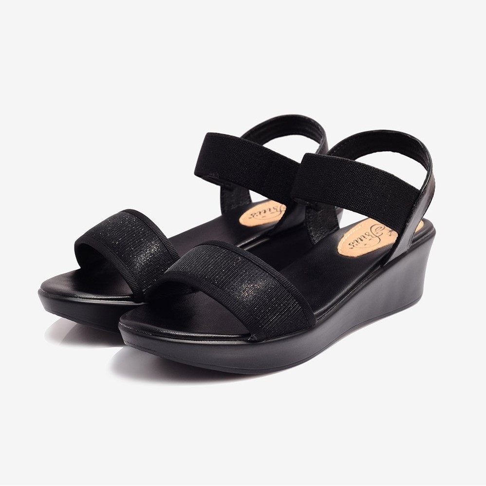 Sandal nữ Đế Xuồng Cao 5cm - DPW0635DEN