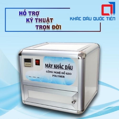 Máy khắc dấu Polymer thương hiệu Quốc Tiến bảo hành 12 tháng