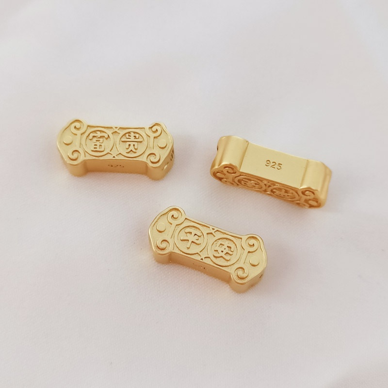 Tượng Hình Rồng Phượng Vàng Nhám May Mắn Cầu May Mắn Màu Sắc Vàng Kim Diy