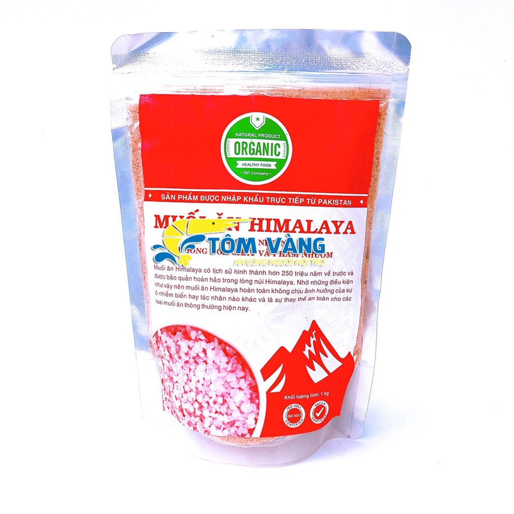 [Muối hồng Himalaya], Hạt nhuyễn - túi 500g - tôm vàng