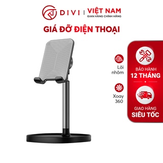 Giá đỡ điện thoại để bàn DIVI E757 - Xoay độ khung gấp gọn - Hàng phân phối chính hãng - Bảo hành 12 tháng 1 đổi 1