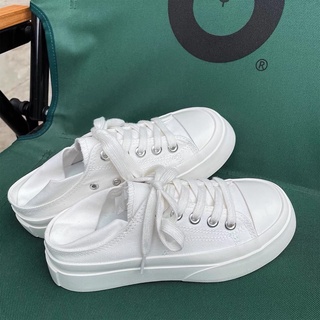 (HÀNG CÓ SẴN) Giày sneaker nâng đế vải canvas nam nữ basic