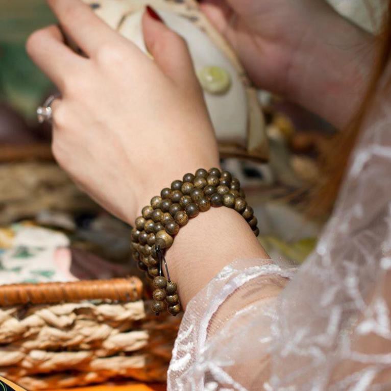 Vòng tay trầm hương, vòng tay nữ - Chuỗi tràng 108 hạt Trầm Tốc Quảng Nam đủ size Nam Nữ | BigBuy360 - bigbuy360.vn