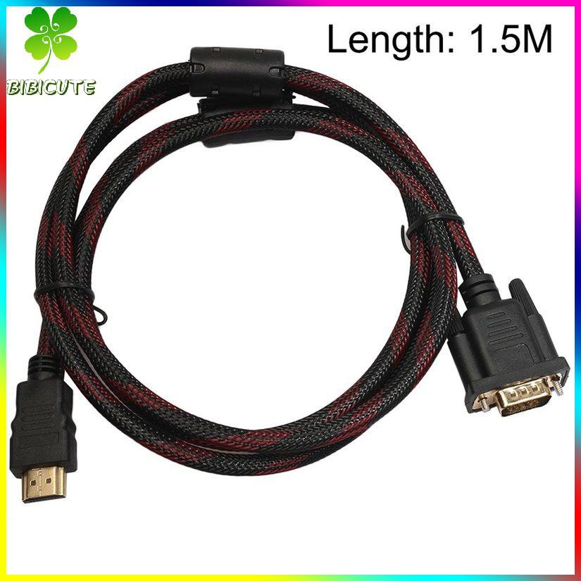 [Fast delivery]1.5M HDMI-compatible Male To VGA Data Connector Adapter Converter Cable Black