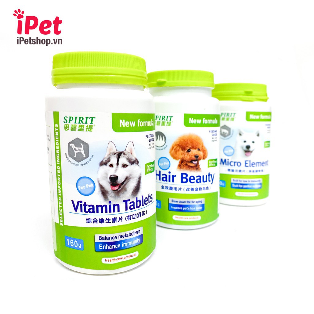 M Viên Bổ Sung Dinh Dưỡng Cho Chó Mèo Spirit Canxi / Khoáng / Đẹp Lông Da / Vitamin - iPet cửa hàng 12 6
