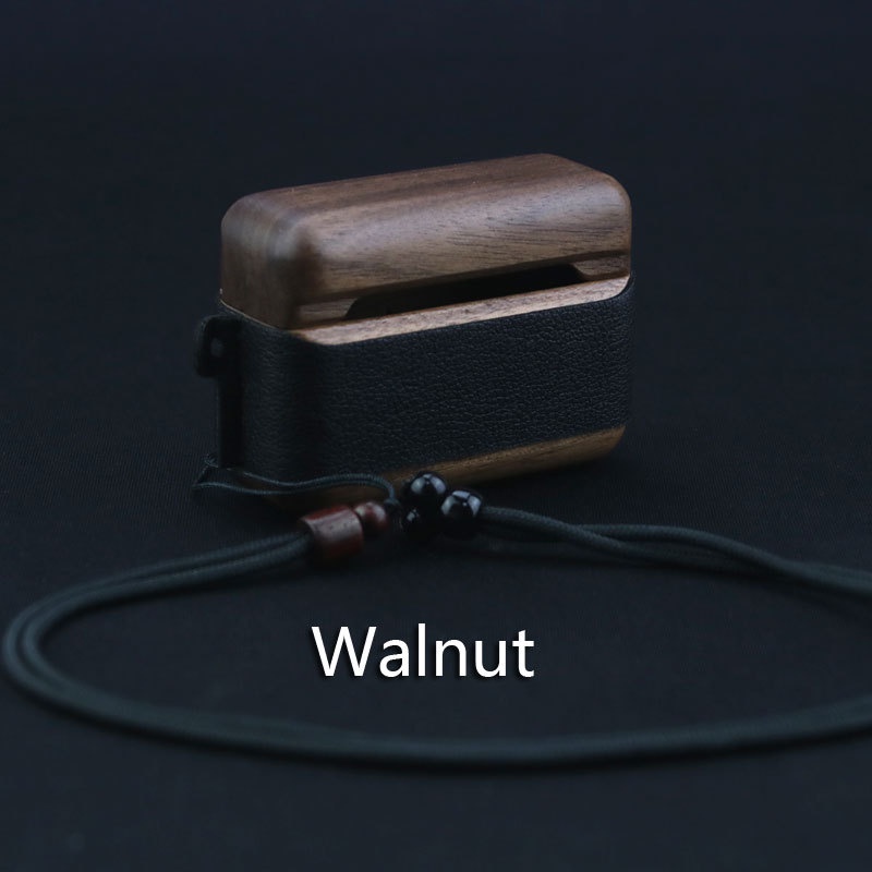 Vỏ Bảo Vệ Hộp Sạc Tai Nghe AirPods 1 / 2 / 3 / Pro Bằng Gỗ Tre Phối Da Độc Đáo Thời Trang Ốp
