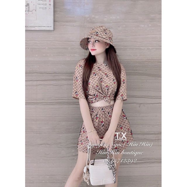 Bộ cotton đùi chuột