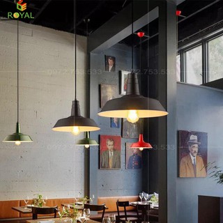 Đèn thả chao đèn T031 , Đèn treo thả trần chao nhôm quầy bar quán cafe phong cách Vintage 26cm