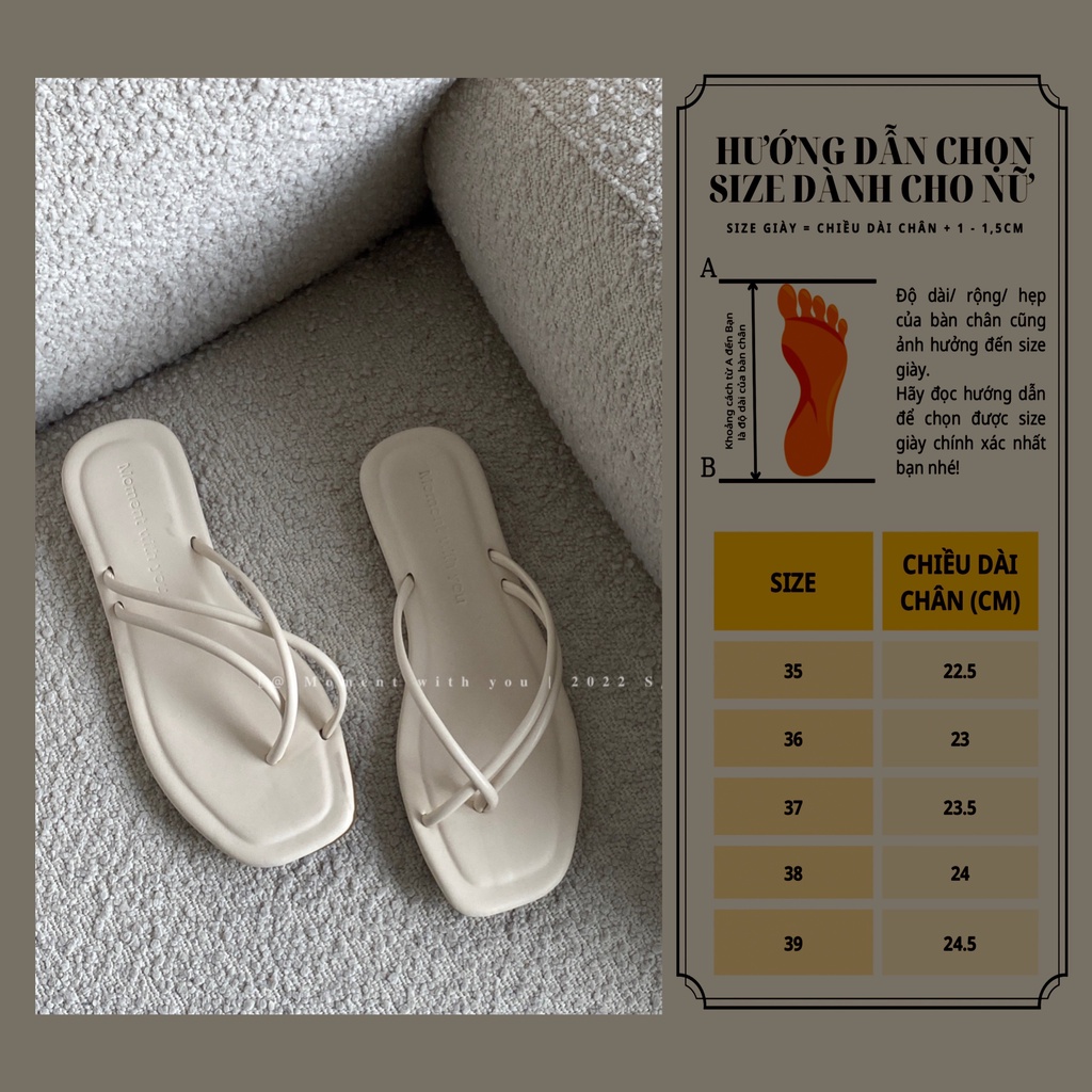 DÉP XỎ NGÓN NỮ QUAI CHÉO PHỐI MÀU TRẮNG ĐEN TRINH LÊ SHOP GIÀY DÉP TL08