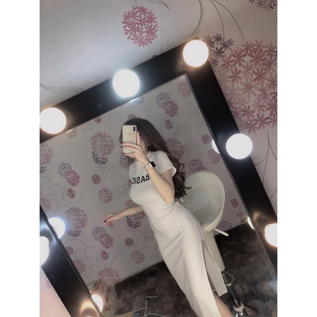 Đầm Body In Basic Xẻ Tà Sexy | BigBuy360 - bigbuy360.vn