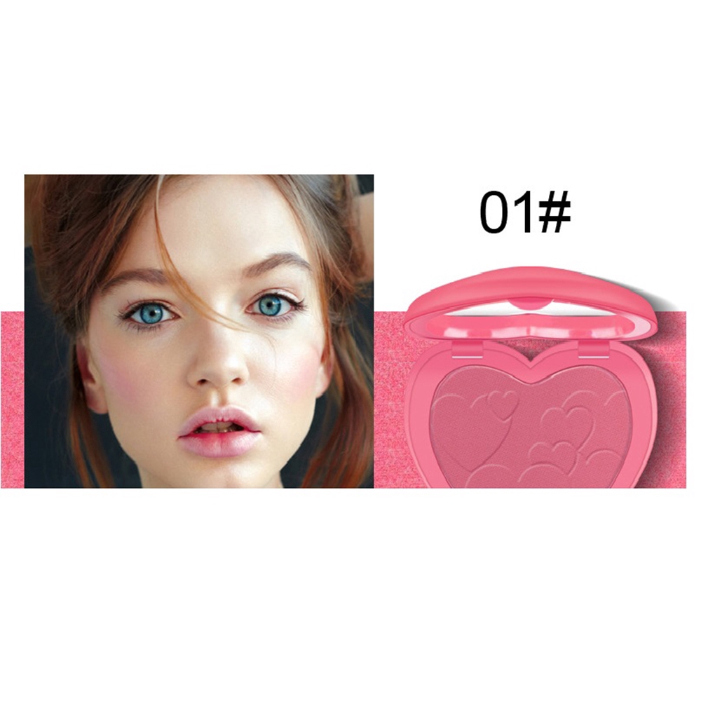 [Hàng mới về] Phấn má hồng sắc tố tự nhiên thiết kế hình trái tim sáng tạo KISS BEAUTY