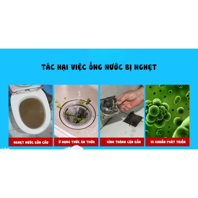 ⚡FREE SHIP⚡Combo 3 Hộp Bột Thông Cống Yuhao Chính Hãng An Toàn Không Độc Hại Thông Tắc Bồn Cầu, Bồn Chén, Bồn Rửa Tay...