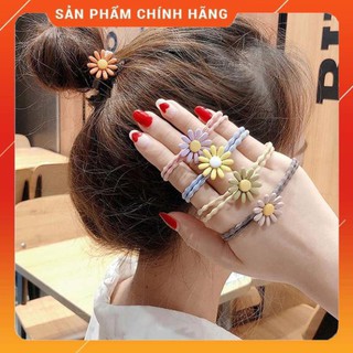 Combo 2 Dây buộc tóc, dây chun cột tóc hoa cúc xinh xắn [Anh That]