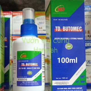 Nhỏ Sống Lưng Ve, Ghẻ, Bọ Chét Trên Chó Mèo Butomec 100ml