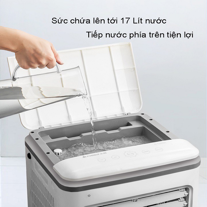 RE0627 Quạt đá hơi nước chigo 17 lít - Quạt điều hòa hơi nước Chigo