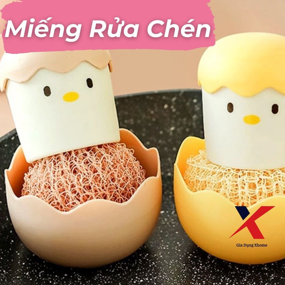 Miếng Rửa Bát Chén Nhà Bếp Thông Minh, Mút Chà Nồi, Xoong Hình Dáng Con Gà Dễ Thương