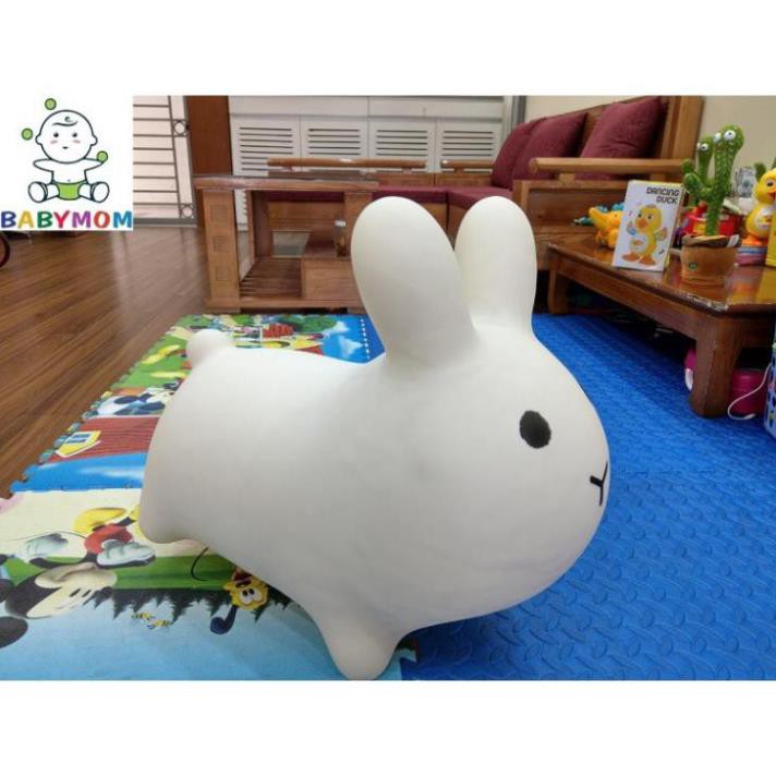 Đồ chơi thú nhún Thỏ Trắng  không mùi cao su bé thỏa sức nhún nhảy bé thích mê, tăng cường vận động