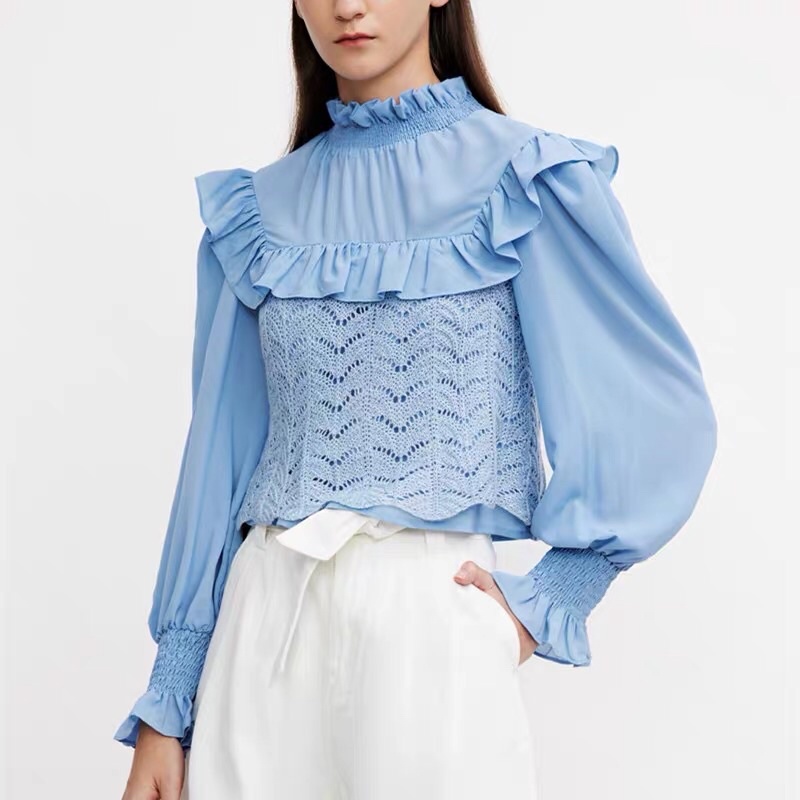 Áo sơ mi phối len Urban Revivo