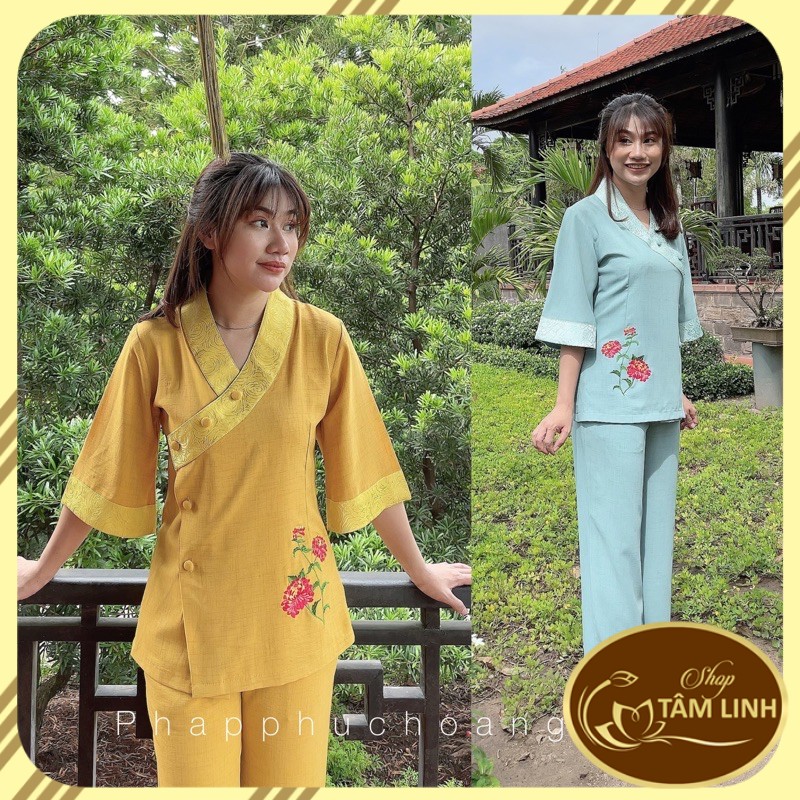 Áo Lam Đi Chùa # XÉO VẢI LINEN LẠNH PHỐI GẤM NỔI 3D GIÁ RẺ VÔ ĐỊCH