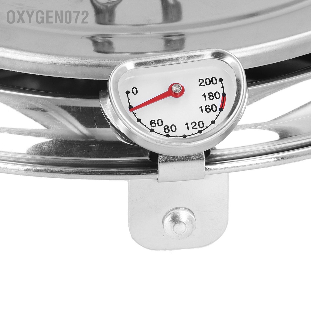 Oxygen072 Nồi chiên không gỉ Tempura nhỏ của Nhật Bản sâu bằng thép có ngăn thoát dầu kiểm soát nhiệt độ cho cá gà kiểu Pháp