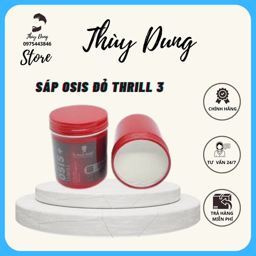 Sáp, Wax vuốt tóc Osis đỏ Thrill 3 100gr tạo kiểu giữ nếp cho tóc. HÀNG CHÍNH HÃNG