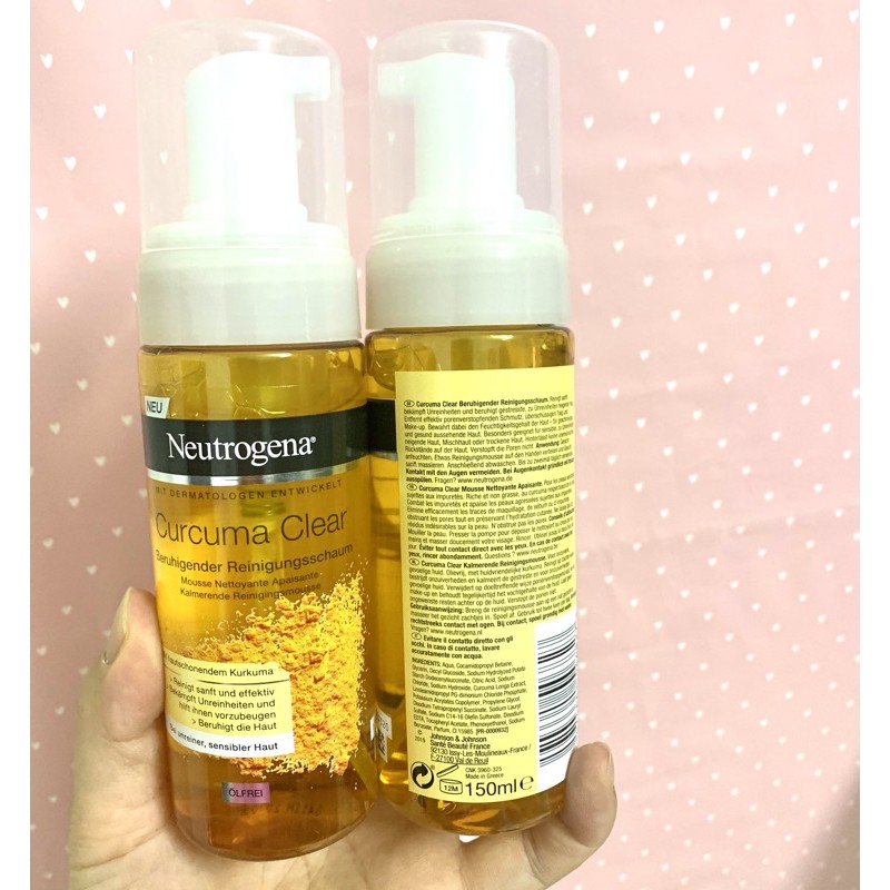 Sữa rửa mặt tạo bọt Neutrogena Nghệ Curcuma Clear 150ML trắng da , mờ thâm