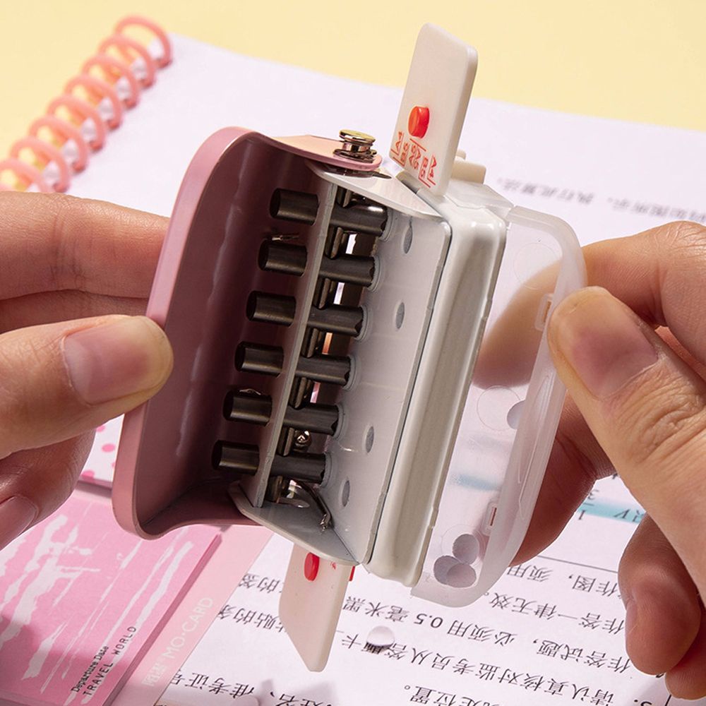 Dụng cụ bấm lỗ giấy A4 A5 B5 6 lỗ thiết kế nhỏ gọn tiện dụng