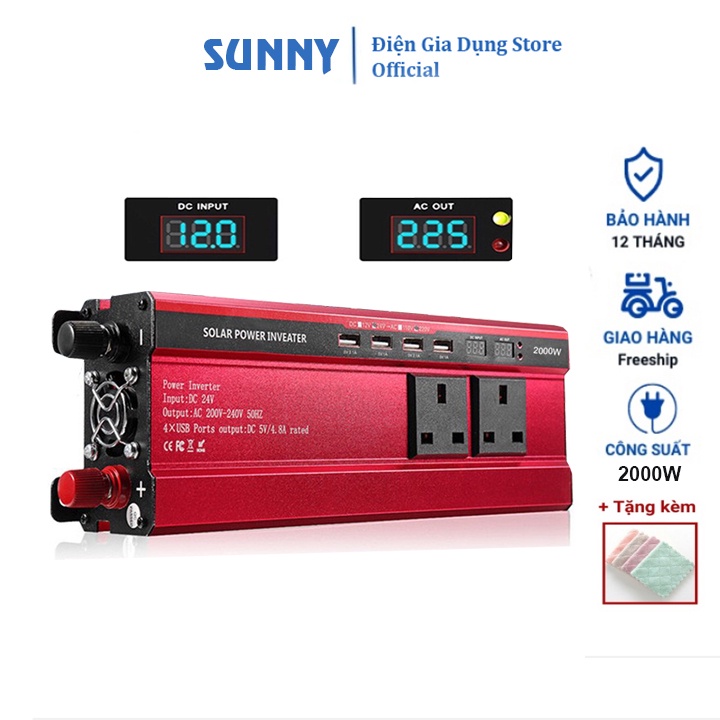 Bộ kích điện 12v lên 220v, bộ đổi nguồn 220W INVERTER 2000W