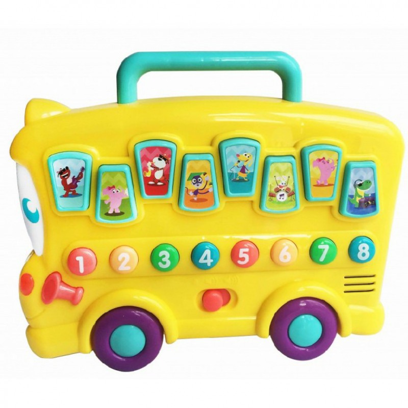 Đồ chơi giáo dục Xe bus dạy bé học số và nhận biết con vật Winfun 0676 cho bé phát triển toàn diện
