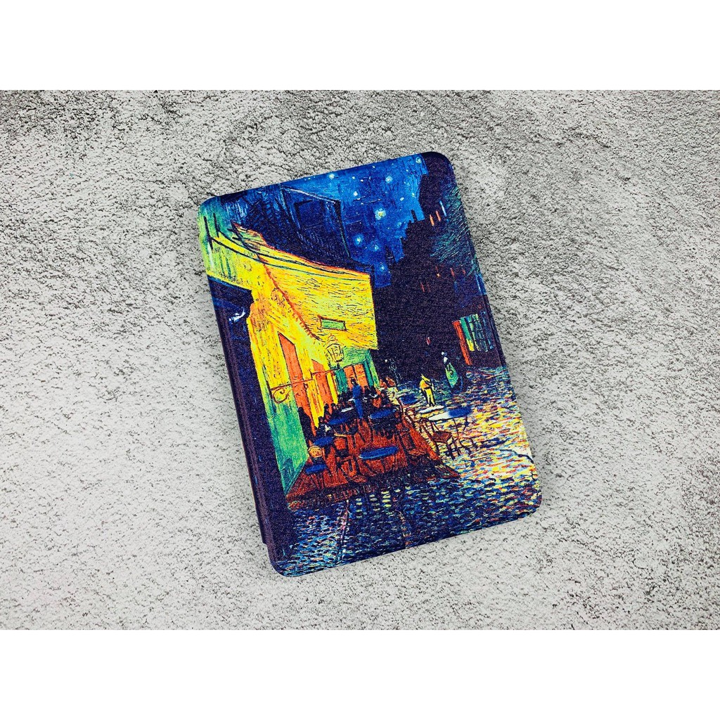 Bao da Kindle Paperwhite Van Gogh ấn tượng (Tặng kèm chống bụi cổng USB)