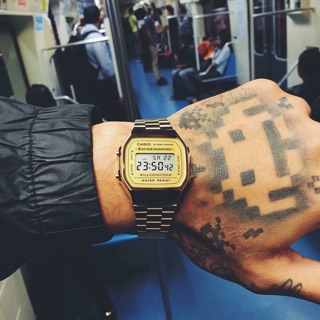 Đồng hồ Casio a168 vàng