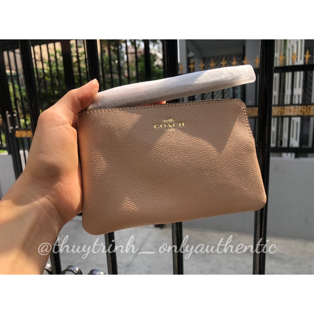 (CHÍNH HÃNG) Ví Cầm Tay Chính Hãng Coach Corner Zip Wristlet US