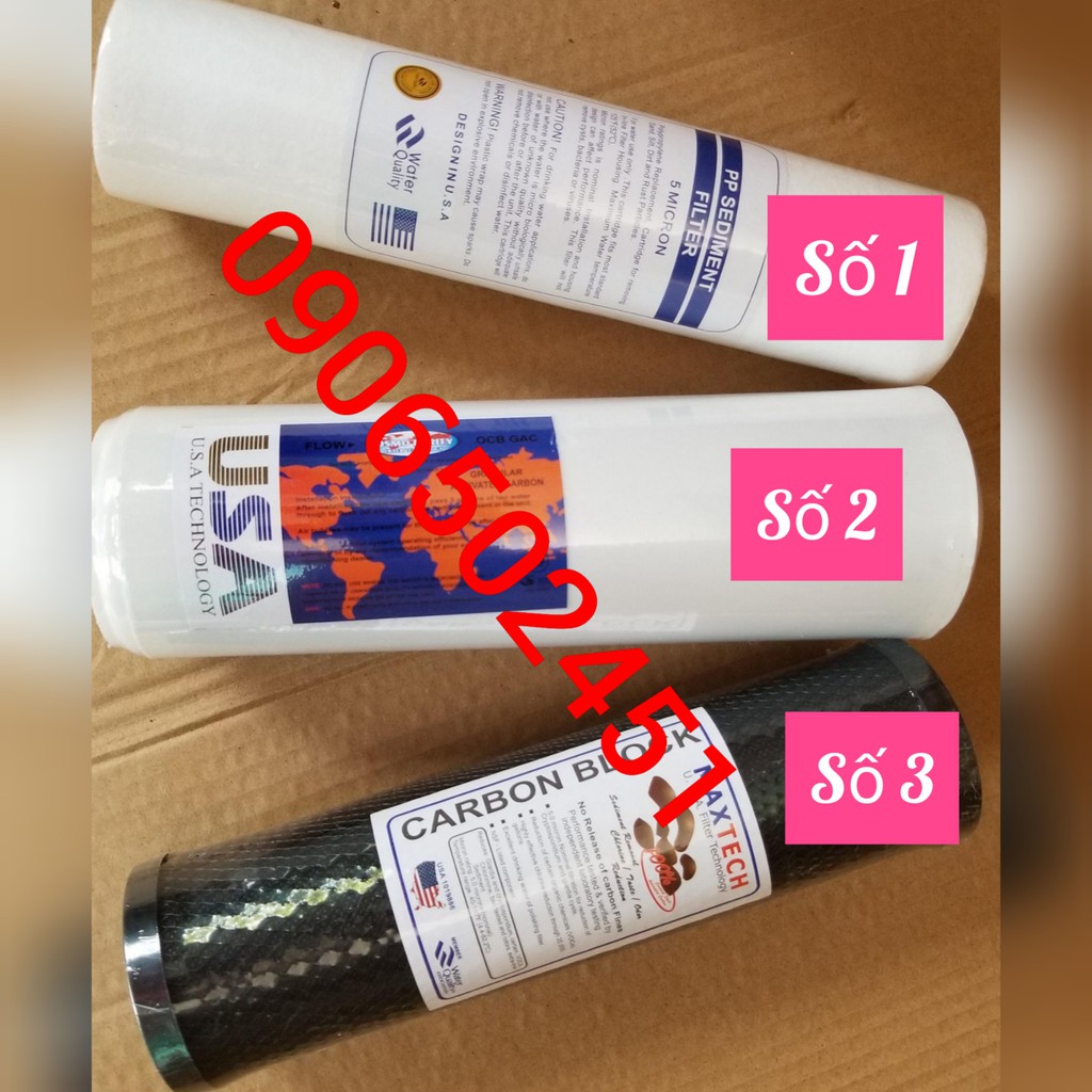Bộ lọc nước sinh hoạt gia đình 3 cấp lọc 10 inch - Bộ lọc thô
