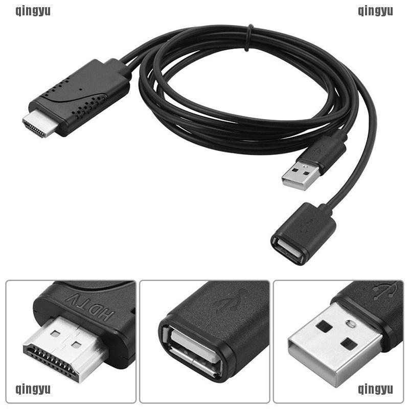 ❤❤ Cáp Chuyển Đổi 2 Trong 1 Từ Cổng USB Cái Sang HDMI Đực HDTV Dành Cho IOS Android