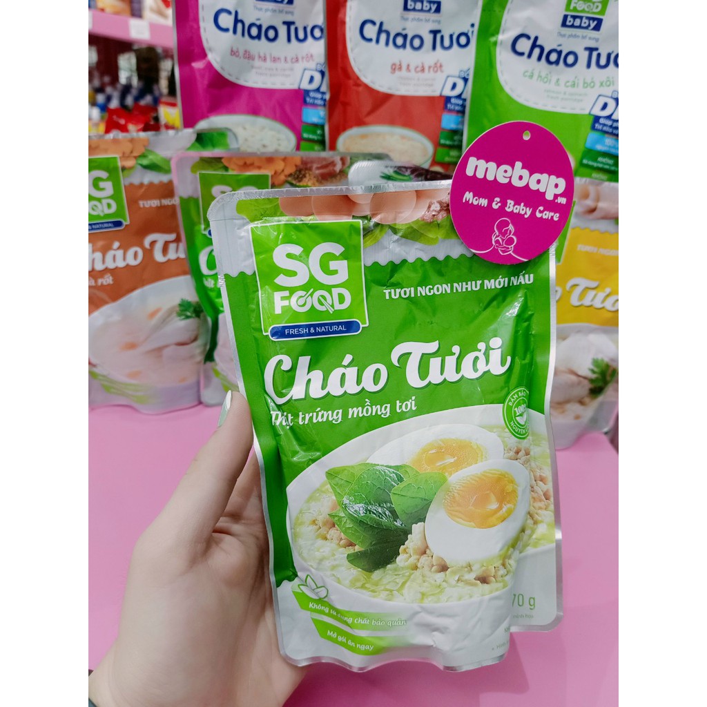 COMBO 8 BỊCH CHÁO TƯƠI ĂN LIỀN SÀI GÒN FOOD NHIỀU VỊ