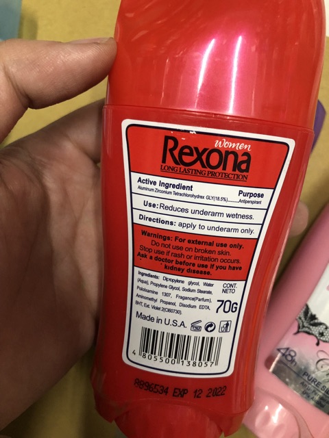 Sáp Lăn khử mùi ngăn mồ hôi thơm mát Rexona 70ml USA