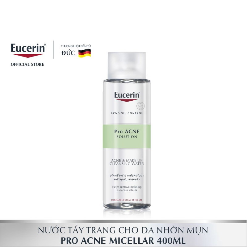 Nước tẩy trang Eucerin cho da nhờn mụn Pro Acne Micellar 400ml-88783