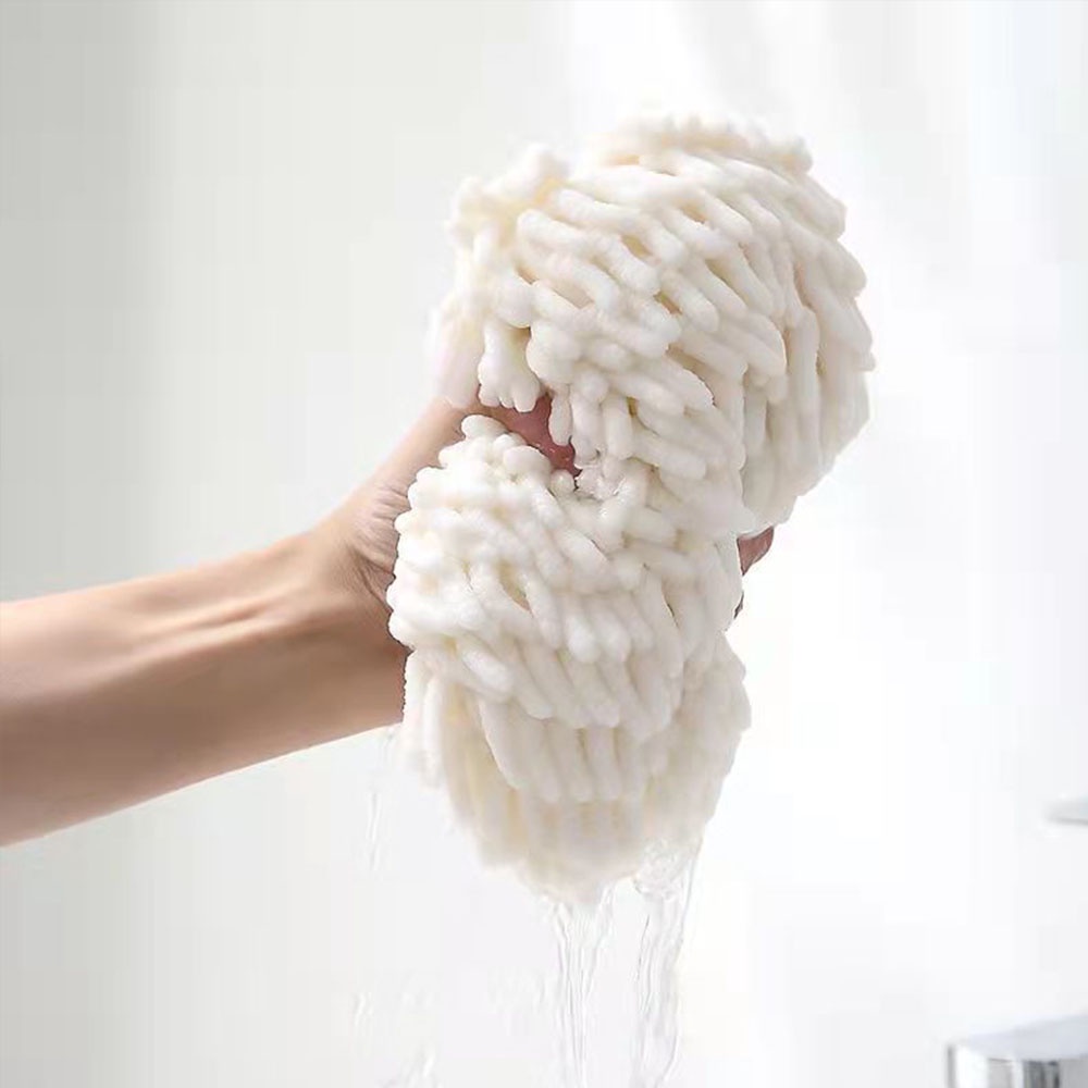 Khăn Lau Tay Bằng Vải Nhung Mềm Mại Dày Dặn Siêu Thấm Hút Có Móc Treo Tiện Dụng Cho Nhà Bếp