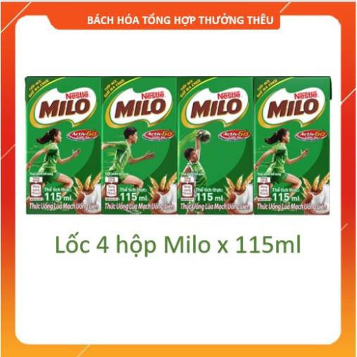 Lốc 4 Hộp 115ml Sữa MiLo Nestlé