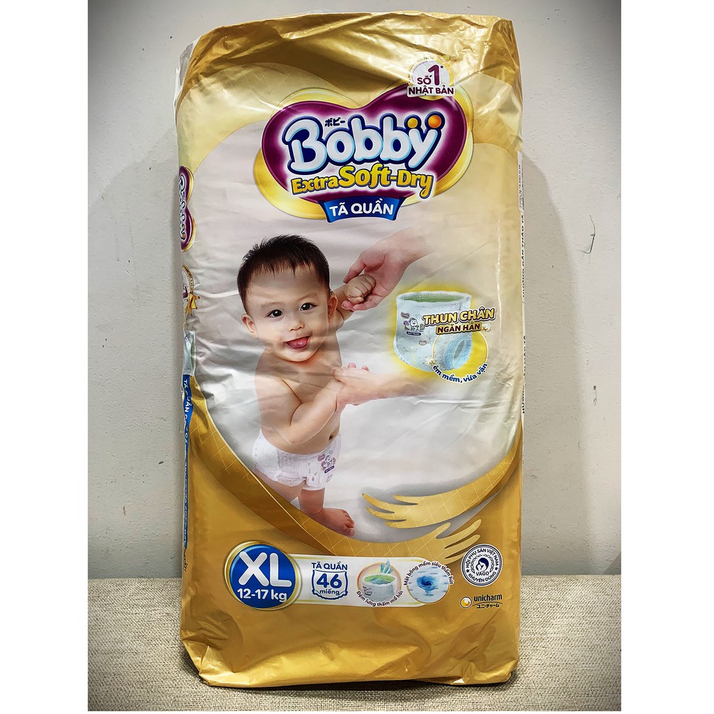 1 GÓI Tã Quần Bobby Extra Soft Dry M60/L52 /XL46/XXL46 MIẾNG