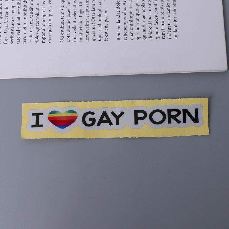 Đề Can Dán Trang Trí Xe Hơi In Chữ I Love Gay