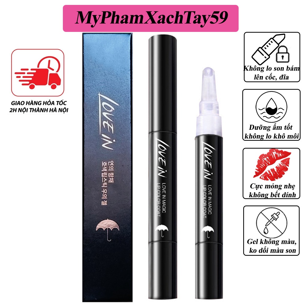 Gel Khóa Màu Son Môi LOVE IN Giữ Màu Lâu Trôi, Chống Lem 24h Chiết Xuất Từ Rong Biển