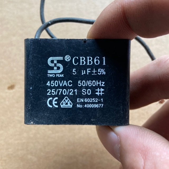 Tụ 5uf 450VAC Cho quạt điều hoà