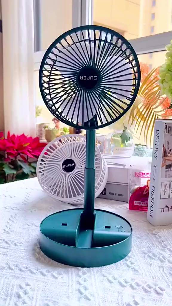 Quạt Super Fan Tích Điện Mini Gập Gọn Để Bàn 3 Cấp Độ Gió Siêu Mát Siêu Tiện Lợi chất lượng bền đẹp | BigBuy360 - bigbuy360.vn