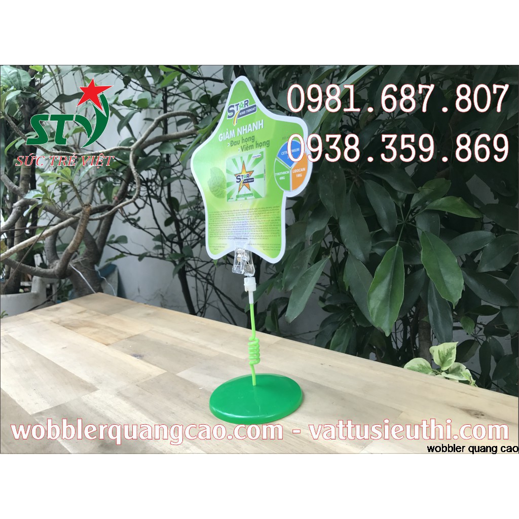 wobbler để bàn, chân đế để bàn, chân đế quảng cáo