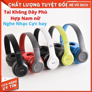 Tai nghe bluetooth Chụp Tai Headphone P47 Lắp được thẻ nhớ - ⚡Âm Thanh Đỉnh Cao⚡Nghe Gọi Rõ Nét Phù Hợp Cả Nam Và Nữ