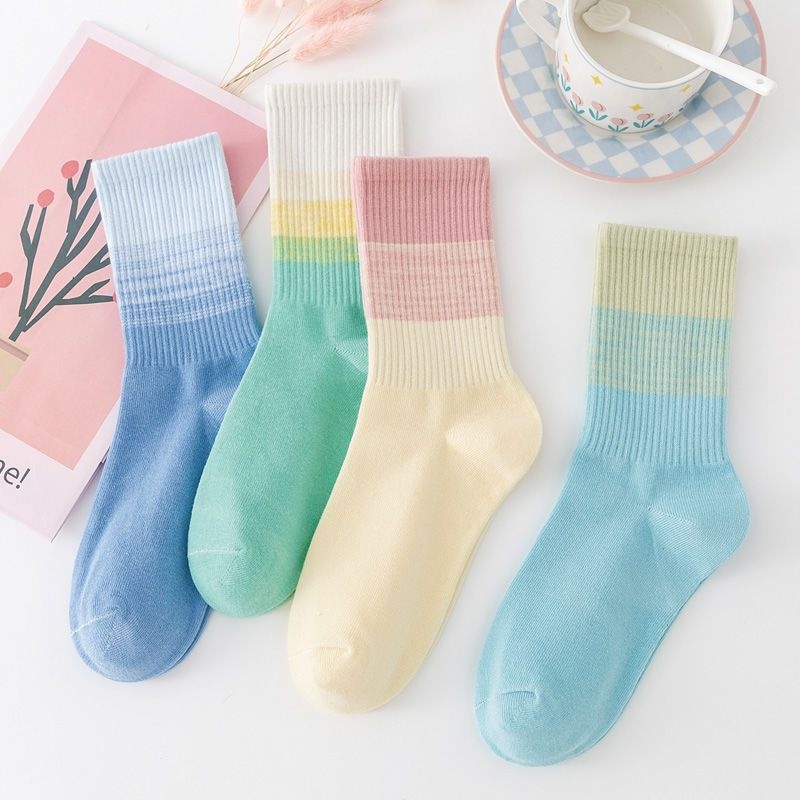 Set 4 / 2 Đôi Vớ Thể Thao Thời Trang Mùa Hè Dễ Phối Đồ Dành Cho Nữ