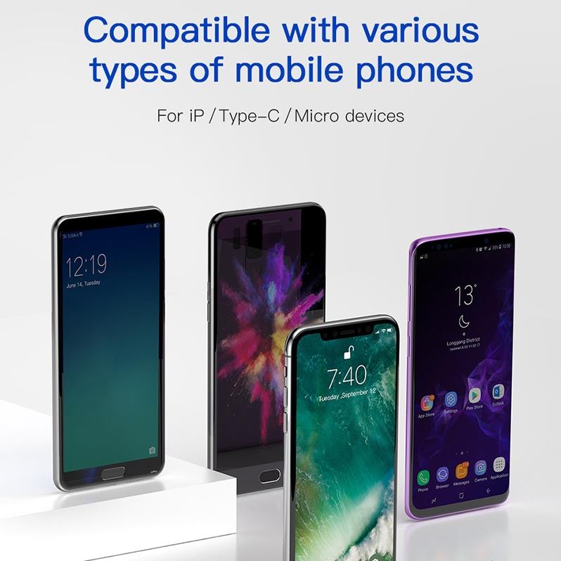 Cáp Baseus cổng USB tiện dụng 4 trong 1 cho iPhone Xs Max XR / Samsung_TOPBUY24HMall