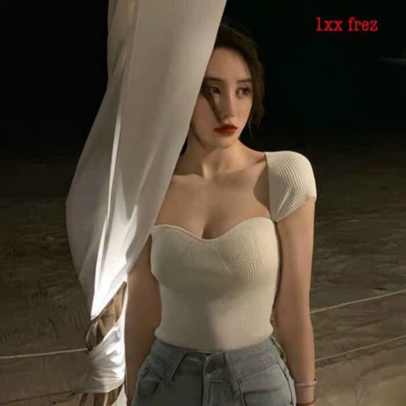 Áo len motoghi cổ vuông hàng QC